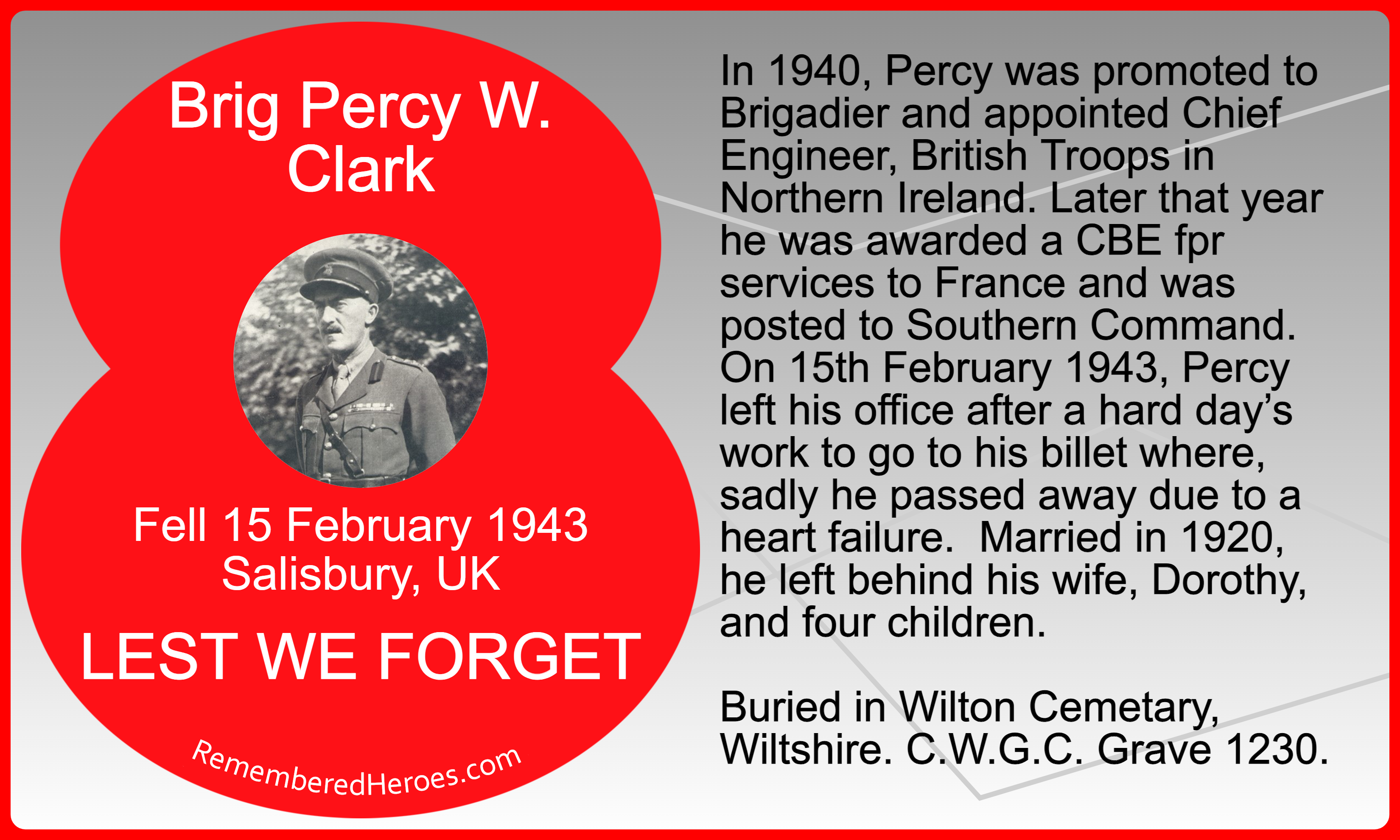 Story of Brigadier Percy W Clark